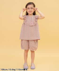 ★アウトレットセール★WEB限定 チェックバルーンハーフパンツ_530717