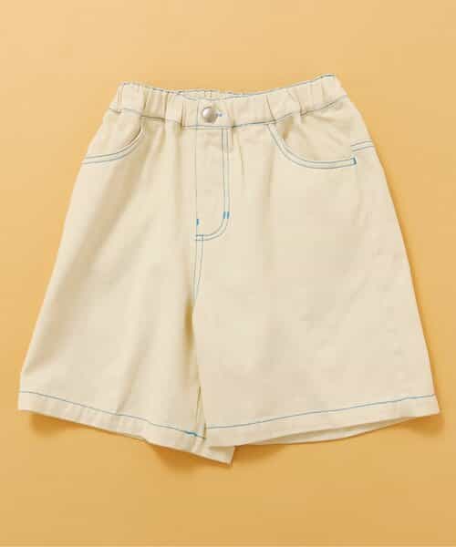 WEB限定  KUDOZ.B ステッチ配色ハーフパンツ(ジュニア対応)
