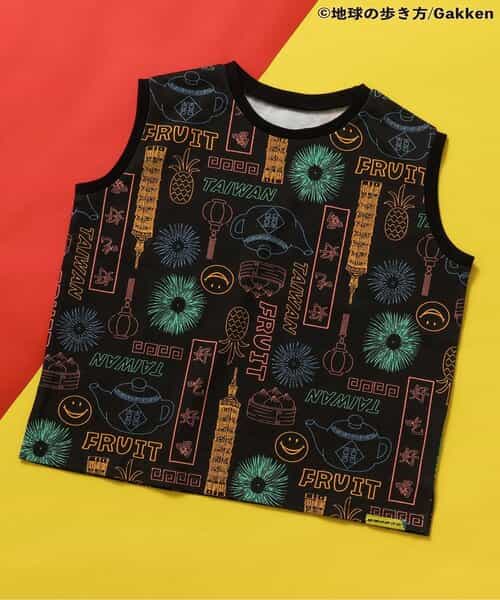 ★アウトレットセール★【地球の歩き方コラボ】あこがれ3都市ノースリ総柄Tシャツ