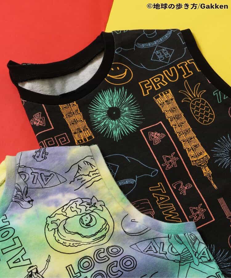 ★アウトレットセール★【地球の歩き方コラボ】あこがれ3都市ノースリ総柄Tシャツ_552107