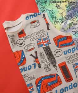 ★アウトレットセール★【地球の歩き方コラボ】あこがれ3都市ノースリ総柄Tシャツ_552109