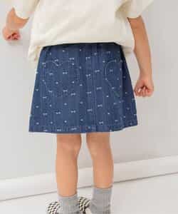★SALE★デニムジャガードスカパン  ショート丈