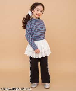 ハイネックリブボーダーTシャツ_955769