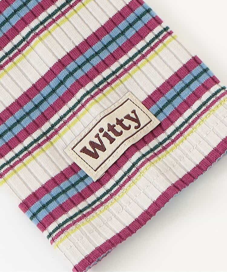 ハイネックリブボーダーTシャツ_955774