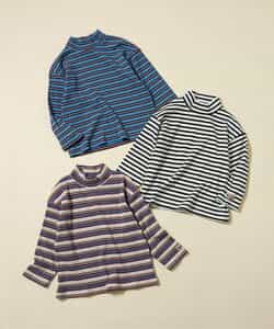 ハイネックリブボーダーTシャツ_955776