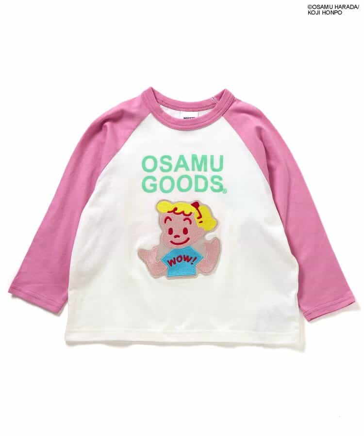 ＜OSAMU GOODS＞ラグランワッペン長袖Tシャツ_959697