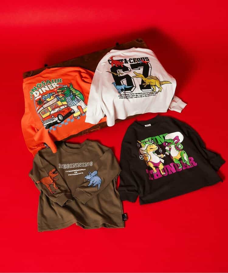 4色4柄ダイナソーバリエーションTシャツ_953468