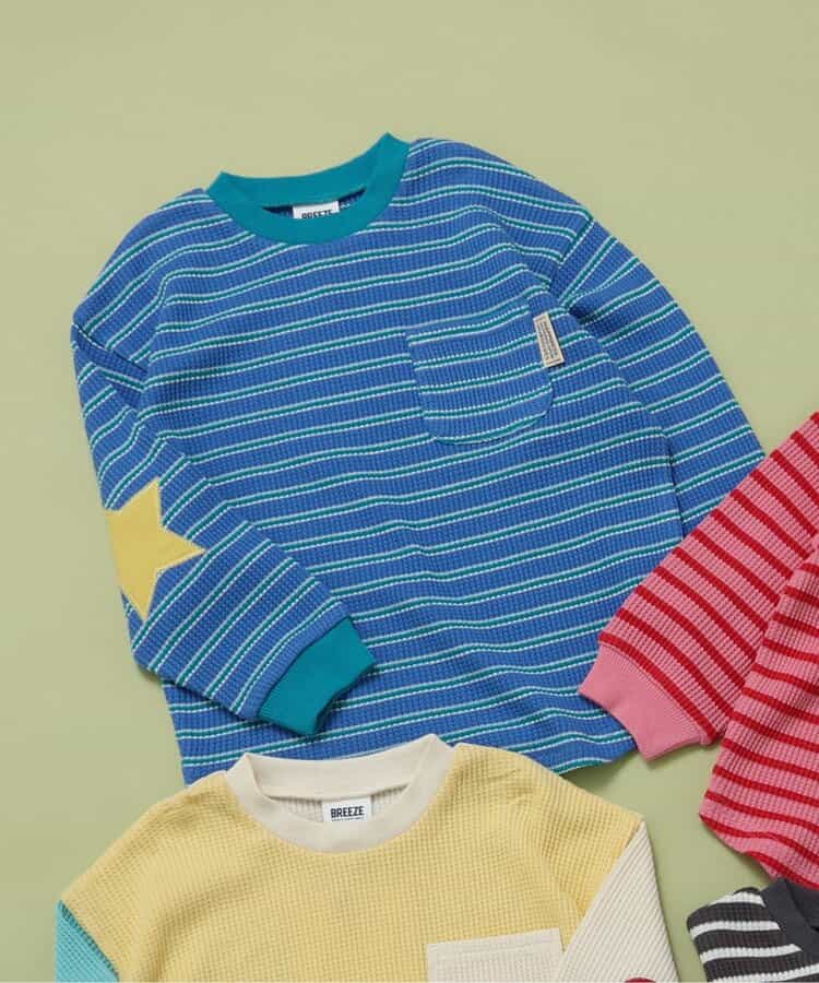 ★SALE★【リンク】いろいろパッチワッフルロンT