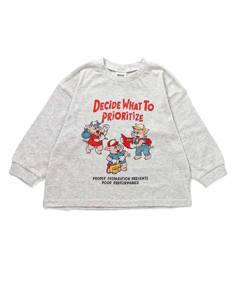 WEB限定  ゆったりシルエットグラフィックバリエーション長袖Tシャツ_956827