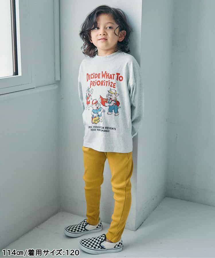 WEB限定  ゆったりシルエットグラフィックバリエーション長袖Tシャツ_956828