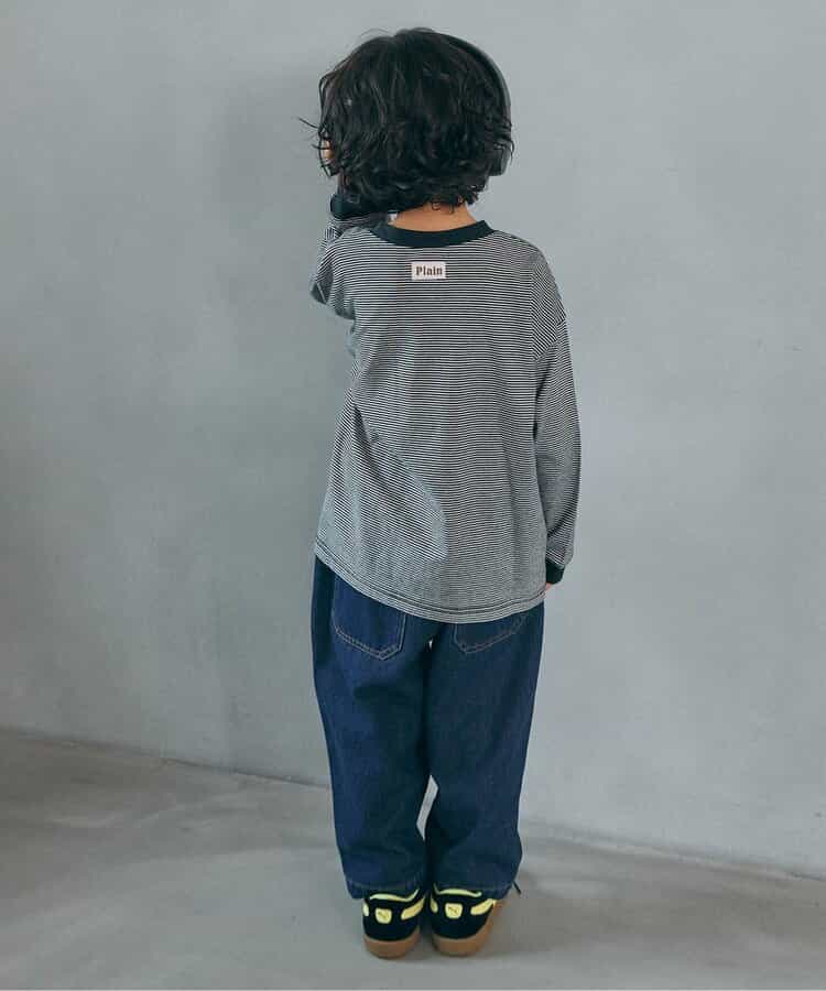 WEB限定  ゆったりシルエット無地・ボーダーTシャツ_946843