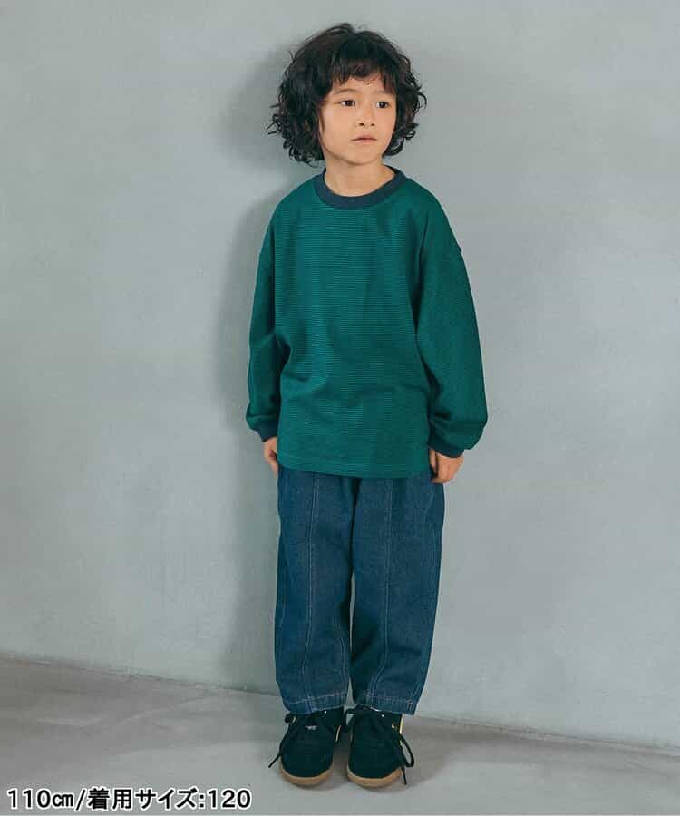 WEB限定  ゆったりシルエット無地・ボーダーTシャツ_946846