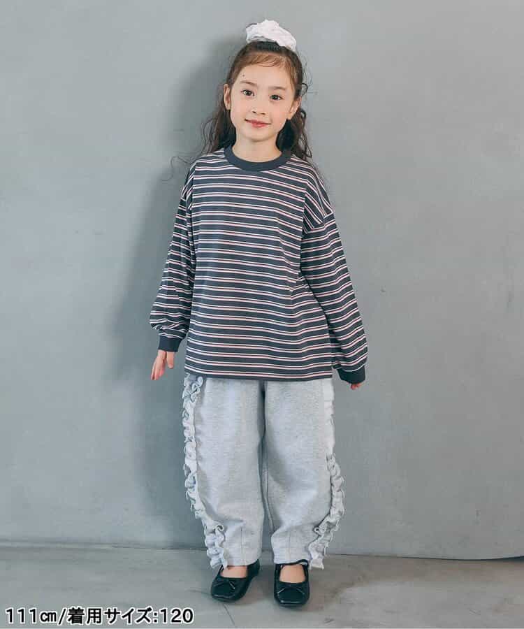 WEB限定  ゆったりシルエット無地・ボーダーTシャツ_946849
