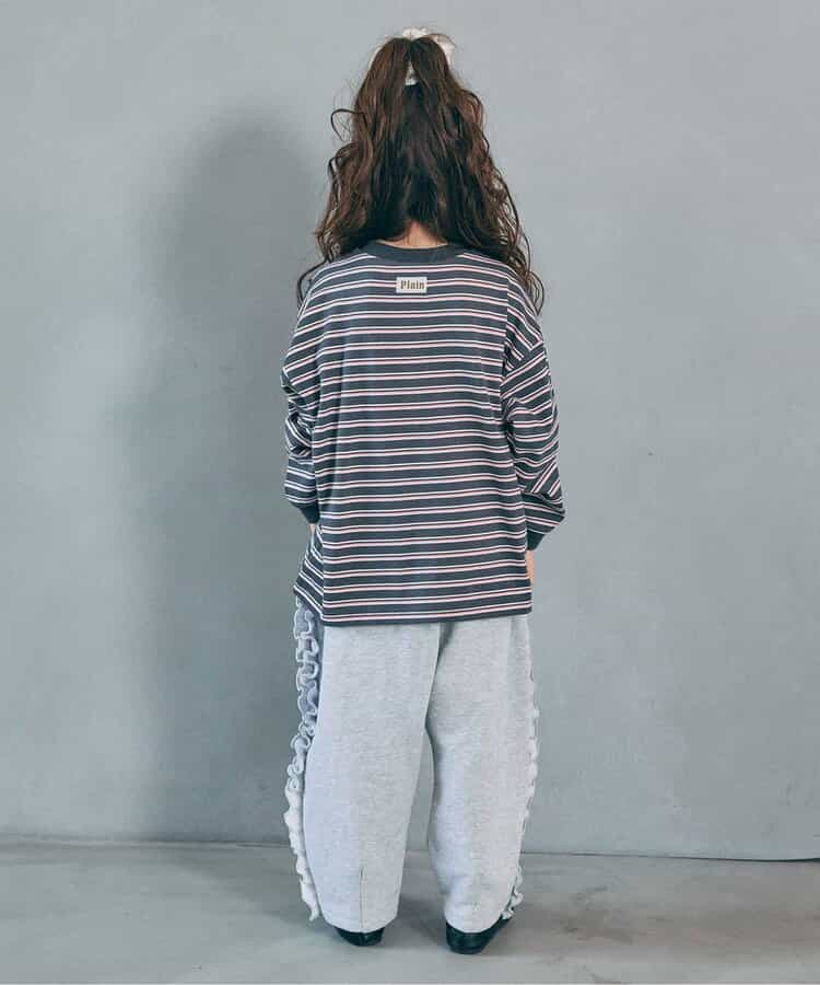 WEB限定  ゆったりシルエット無地・ボーダーTシャツ_946850