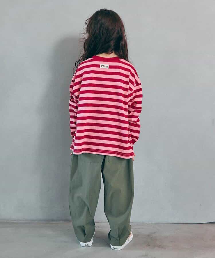 WEB限定  ゆったりシルエット無地・ボーダーTシャツ_946853