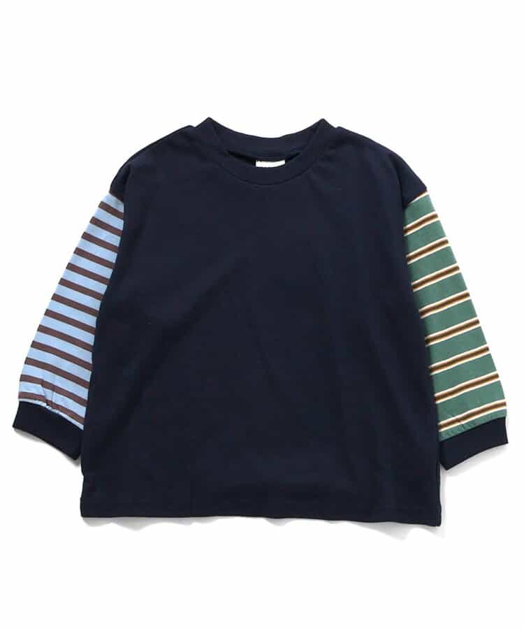 WEB限定  ゆったりシルエット無地・ボーダーTシャツ_946864