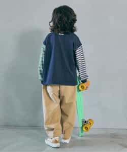 WEB限定  ゆったりシルエット無地・ボーダーTシャツ_946866