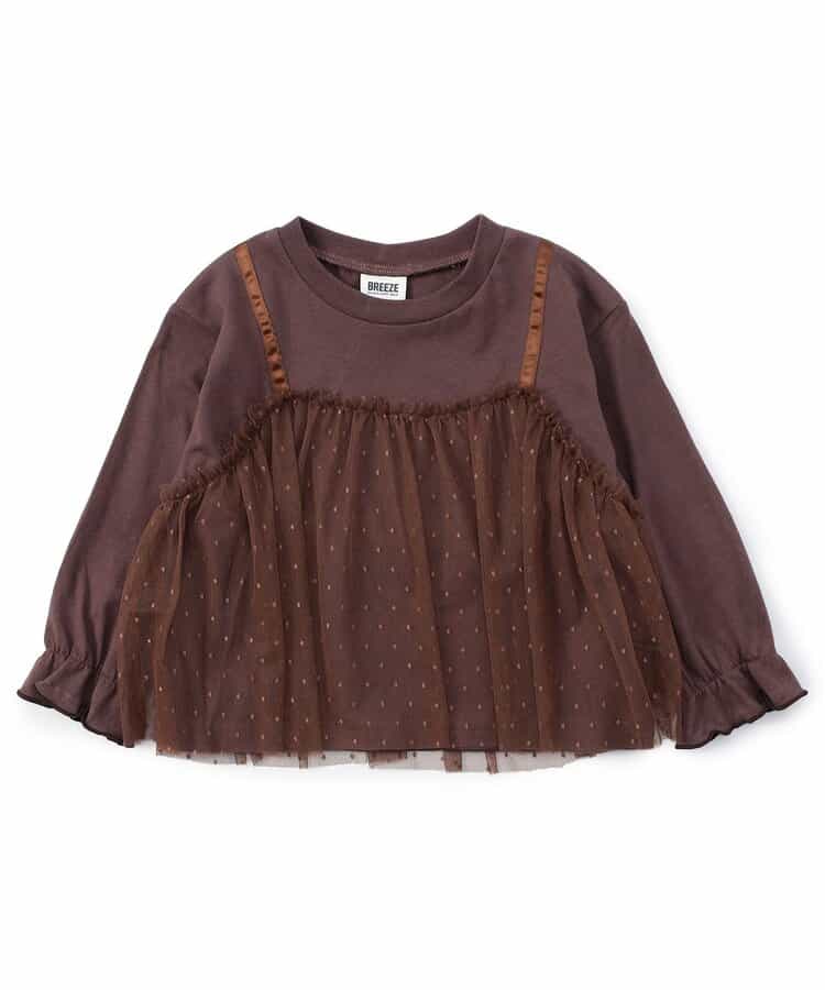 WEB限定  チュールレイヤードTシャツ