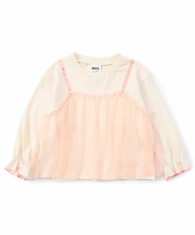 WEB限定  チュールレイヤードTシャツ