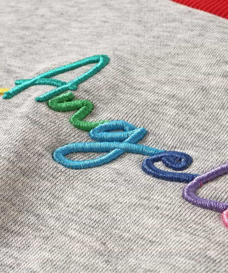 ベロア＆刺繍ロゴトレーナー_969734