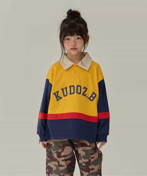 WEB限定  KUDOZ.B ラガーポロシャツ風トレーナー