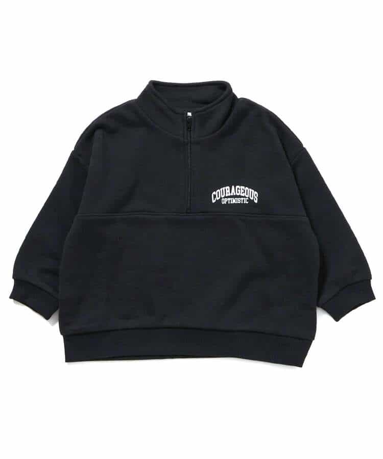 WEB限定  ハーフジップ裏毛トレーナー