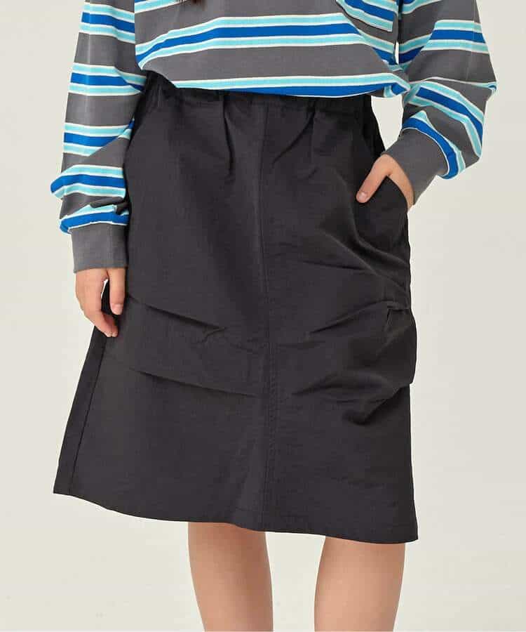 WEB限定  KUDOZ.B シャカシャカナイロンスカート  6分丈