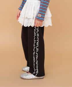 サイドフリルワッフルパンツ  10分丈_967393