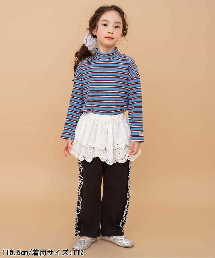 サイドフリルワッフルパンツ  10分丈_967398