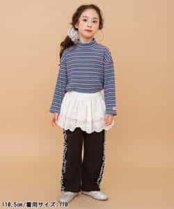 サイドフリルワッフルパンツ  10分丈_967398