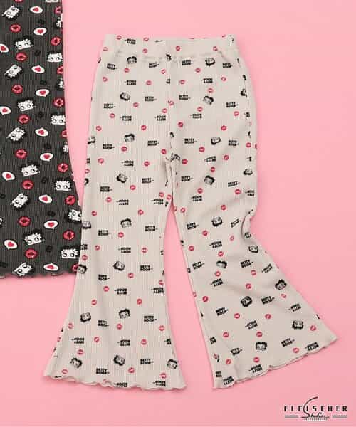 ★SALE★【Betty Boop(TM)】ワッフルフレアパンツ
