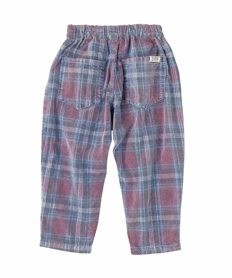 チェックコーデュロイパンツ  10分丈_956367