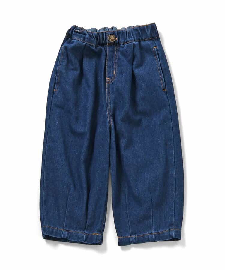 WEB限定  ゆったりタックデニムパンツ