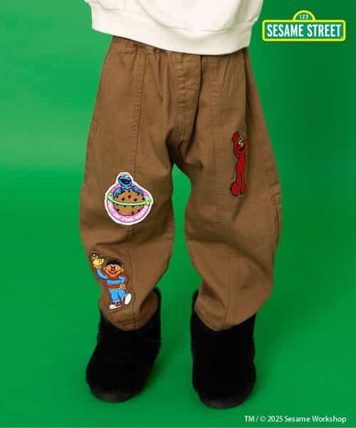 ★SALE★WEB限定  セサミストリート ワッペンパンツ  10分丈