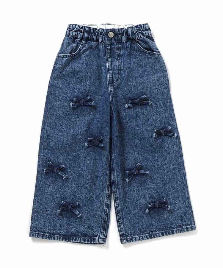★SALE★リボンデニムパンツ  10分丈