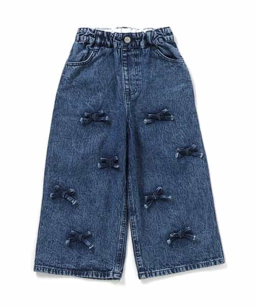 ★SALE★リボンデニムパンツ  10分丈