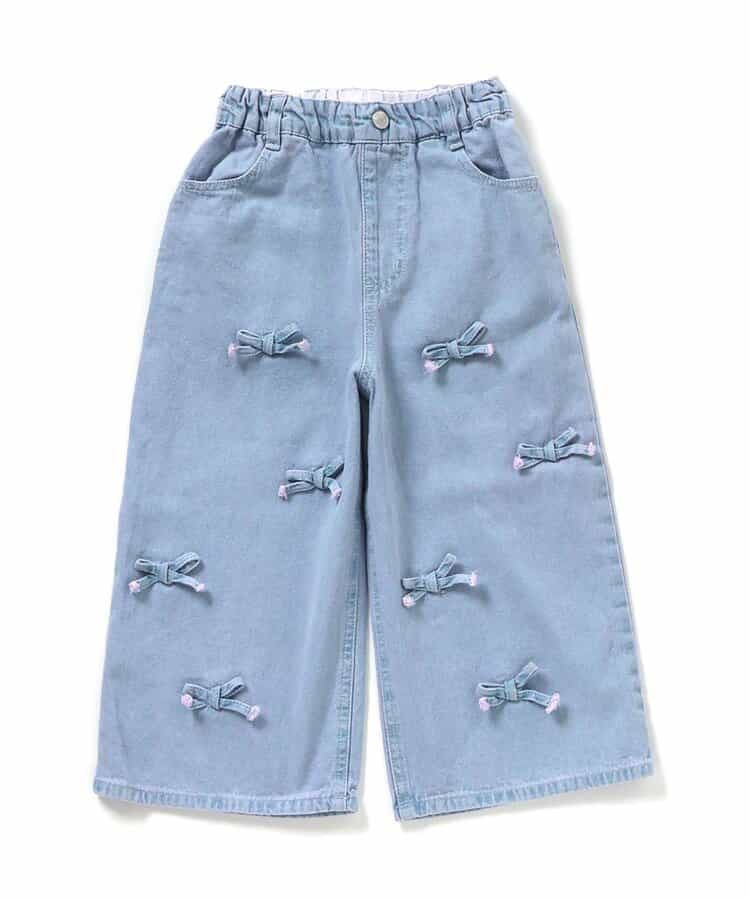 ★SALE★リボンデニムパンツ  10分丈