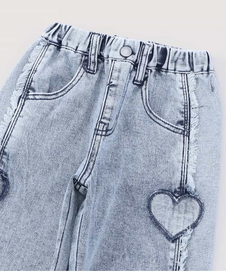 ハートデニムパンツ  10分丈_957646