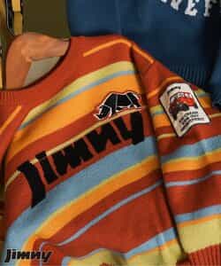 ★SALE★【リンク】Jimnyコラボ ジャガードセーター(キッズサイズ)_マシンウォッシャブル