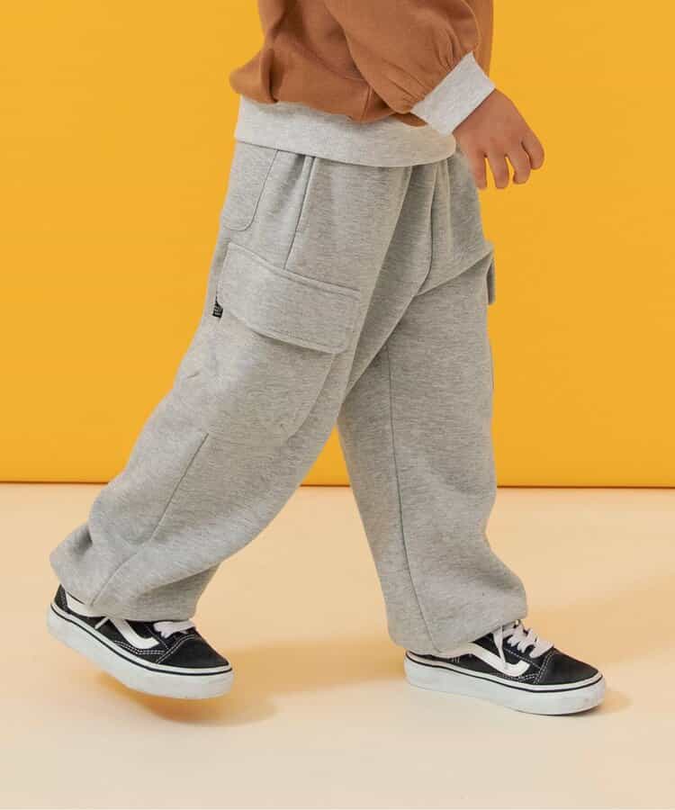 ★SALE★【裏起毛】あったかカーゴパンツ  10分丈