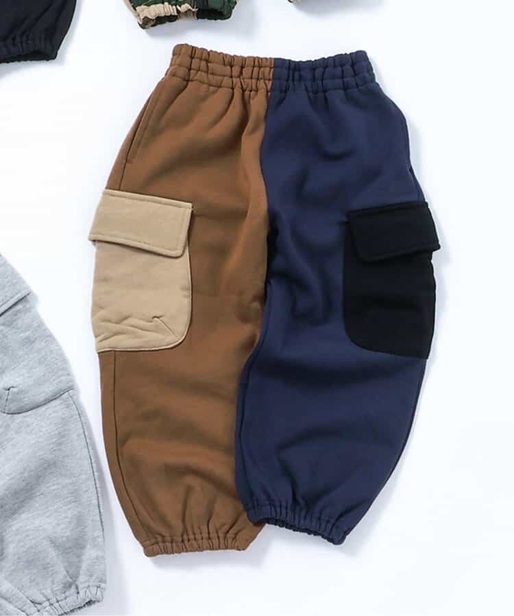 ★SALE★【裏起毛】あったかカーゴパンツ  10分丈