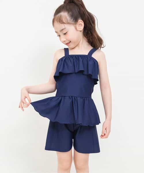 ★SALE★【ジュニア対応】女児 フリルスクールセパレート水着_UVカット