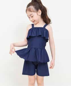 ★SALE★【ジュニア対応】女児 フリルスクールセパレート水着_UVカット_877299