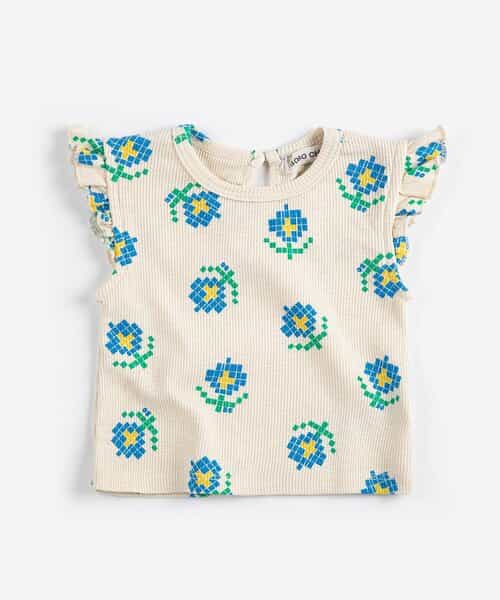 ★SALE★総柄Pixel Flowers半袖Tシャツ【ベビー】