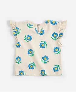 ★SALE★総柄Pixel Flowers半袖Tシャツ【ベビー】_883159