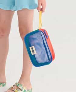 ★SALE★Color block mesh pouch_883927