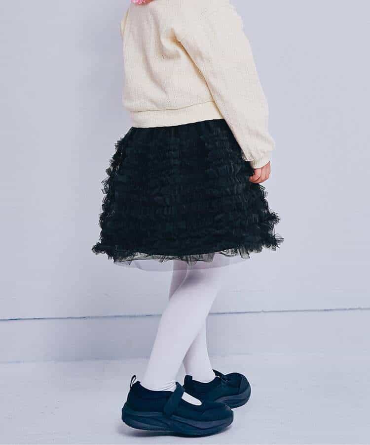 フリルいっぱいチュールスカート フォーマル対応_994555