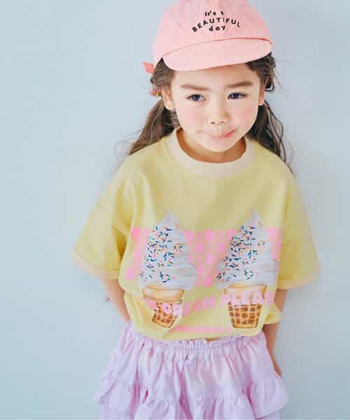 いろんなアイスちょーだいグラフィックリンガーTシャツ 全8色
