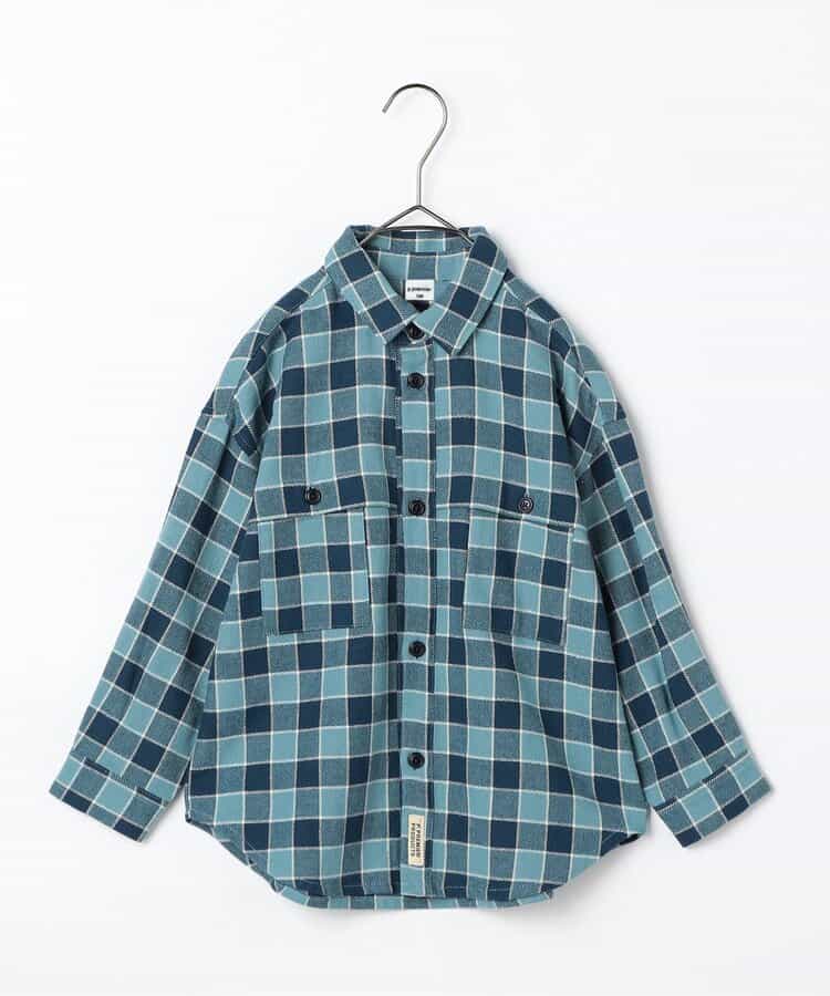 フランネルチェックオーバーシルエットシャツ リンク_934979