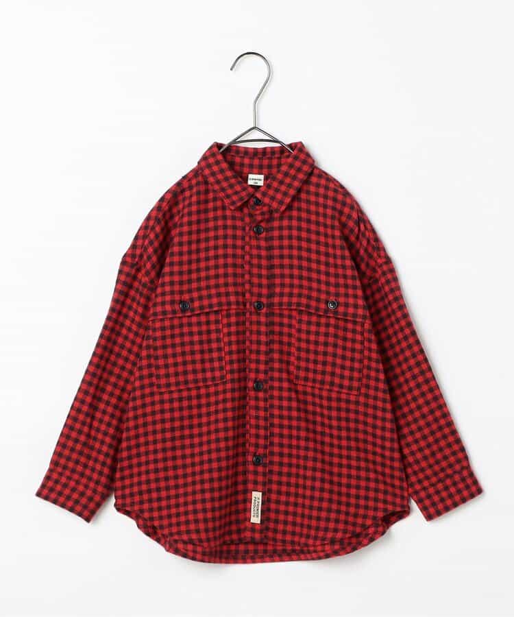 フランネルチェックオーバーシルエットシャツ リンク_934977